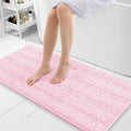 Axyaa Chenille Bath Mat - Absorbent & Non-Slip Plush Shaggy Bathroom Rug