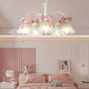 Axyaa Pink Bow Chandelier for Kids' Room & Kitchen - Nordic Design Home Lighting