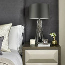 Axyaa Glass Floor Lamp LED Light for Bedroom Living Room Study