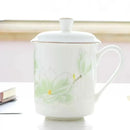 Axyaa Green Orchid Bone  Beer Glass with Sling and Lid.