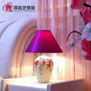 Axyaa Luxury LED Bedside Lamp - Pink Pastoral Warm Romantic Bedroom