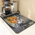 Axyaa Cute Puppy Kitchen Counter Drain Mat Set