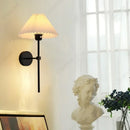 Axyaa Fabric Wall Lamp E27 Minimalist Design for Bedroom Living Room Lighting