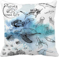 Axyaa Manga Anime Cute Expression Woman Face Pillow Cover 45x45cm Home Decor