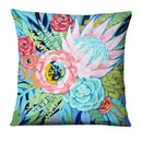 Axyaa Watercolor Flowers Painting Print Pillowcase 45x45cm Home Decor Pillows
