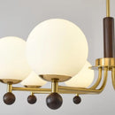 Axyaa Vintage Glass Globe Chandelier: Mid Century Modern Pendant Lamp for Kitchen Island and Restaurant
