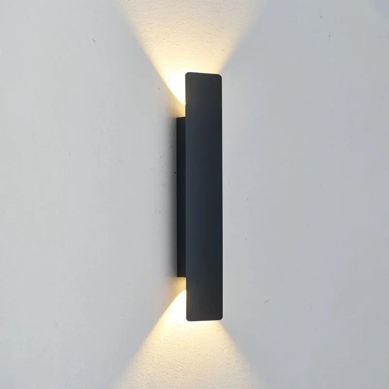 Axyaa 18W LED Black Wall Lamp Outdoor Waterproof Aluminum Wall Lights