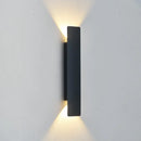 Axyaa 18W LED Black Outdoor Waterproof Wall Lamp Aluminum Exterior Lighting