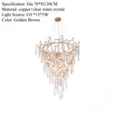 Axyaa Modern Luxury Crystal Chandelier Lighting for High Ceiling Areas