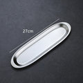 Axyaa Stainless Steel Shrimp Slide Plate: Japanese-style Sushi Tray, Hot Pot Dinner Plate