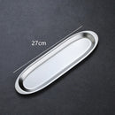 Axyaa Stainless Steel Shrimp Slide Plate: Japanese-style Sushi Tray, Hot Pot Dinner Plate
