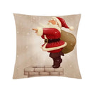 Axyaa Santa Claus Cartoon Decorative Pillowcase 45X45CM