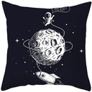 Universe Space Peach Skin Pillowcases by Axyaa - Cartoon Animation Pilot Cushion Cover