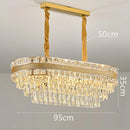 Axyaa Crystal Chandelier Pendant Light for Living & Dining Room, Luxury Ceiling Lighting