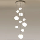 Axyaa Cobblestone Ceiling Chandelier Hanging Light Fixture for Villa Hotel Loft Stair Lighting