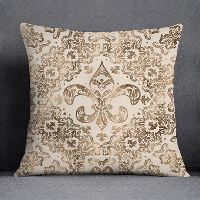 Axyaa Black Gold Plant Design Pillowcase for Elegant Home Decor
