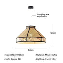 Axyaa Rattan Art Raffia Chandelier: Modern Japanese Style for Home Decoration