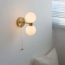 Axyaa Gold Copper Glass Ball LED Wall Light