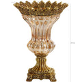 Axyaa European Resin Vase with Dried Flowers Arrangement for Luxury Home Decor