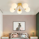 Axyaa Modern Black Glass Ball Ceiling LED Chandelier