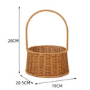 Axyaa Imitation Rattan Storage Baskets: Multi-Purpose Organizer for Home, Kitchen, and Picnic
