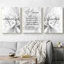 Islamic Ayat Al Kursi Canvas Painting, Gray Floral Print Wall Art by Axyaa