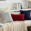 Axyaa Corduroy Throw Pillow Covers Striped Patchwork Farmhouse Classic