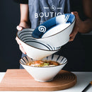Axyaa Ceramic Salad Bowl Set: Hand-Painted Tableware for Home, Large Size, Internet Celebrity Favorite