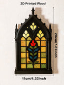 Axyaa Gothic Church Window Style Desktop Decor Floral/Geometric Ornaments