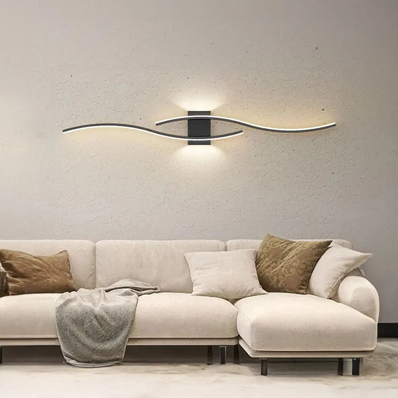 Axya LED Wall Lamp in Black, White, or Gold for Modern Indoor Lighting.