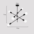 Axyaa Modern Long Pole Led Chandelier for Home Decoration and Lighting in Living Room