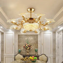 Axyaa Crystal European Luxury Ceiling Fan Chandelier with Remote Control