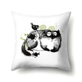 Axyaa Cartoon Animals Plush Cushion Cover 45x45cm Cute Cats and Dogs Pillowcase