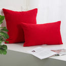 Axyaa Corduroy Striped Cushion Cover for Home Decor
