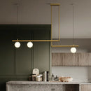 Axyaa Modern Minimalist Linear Pendant Light: Stylish Nordic Chandelier for Living Room & Restaurant.