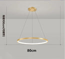 Axyaa Circle Ring LED Chandelier Pendant Light - Modern Acrylic Ceiling Luminaire