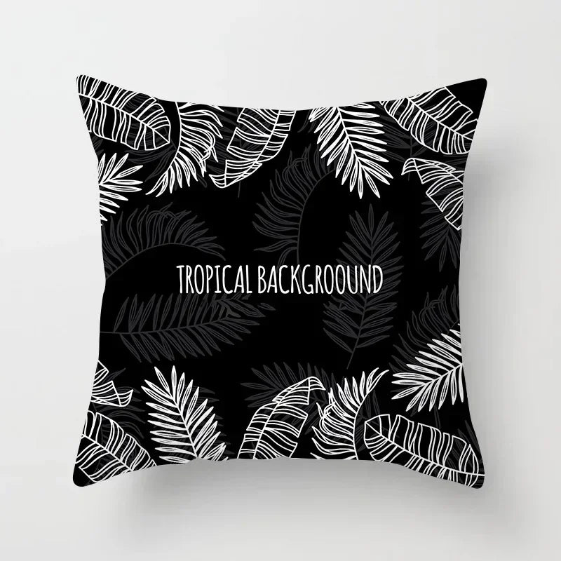 Axyaa Black and White Nordic Style Car Pillowcase Sofa Pillow Cover