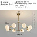 Axyaa Nordic Glass Chandelier Modern Lighting Fixture for Home Decor