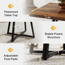 Axyaa Industrial Square Dining Table | 4-Seater Wood Kitchen Table, 31.5" Metal Base