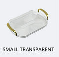 Axyaa Light Luxury Transparent Tea Tray Organizer for Home Decor and Storage