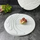 Axya White Ceramic Western Steak Plate Dinner Sushi Dessert Fruit Salad Bowl