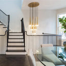 Axyaa Crystal LED Chandelier for Living Room, Dining Room, and Staircase