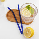 Axyaa Glass Straws Set with Brush Bag, 9pcs Smoothie Cocktail Milkshake Juice Straws