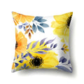Axyaa Yellow Plant Landscape Print Decorative Cushion Cover 45X45CM