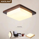 Axyaa Nordic Wood LED Ceiling Light for Modern Indoor Decor
