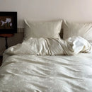 Axyaa Cotton Satin Jacquard Duvet Cover Set - Queen Size Luxury Bedding Set