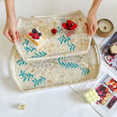 Axya Decorative Shell Tray: Colorful Organizer for Jewelry, Fruit, and More