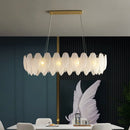Axyaa Nordic Gold Feather Chandelier Pendant Light