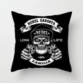 Axyaa Black Grey Skull Face Pillowcase for Halloween Living Room Decor