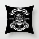 Axyaa Black Grey Skull Face Pillowcase for Halloween Living Room Decor